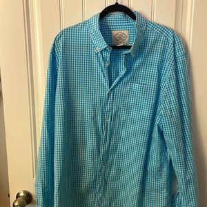 St Johns Bay comfort flex blue checked button down.